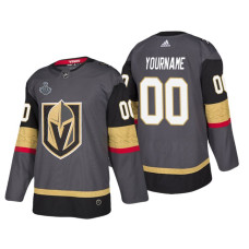 Vegas Golden Knights #00 Gray Bound Patch Authentic Player Stanley Cup Final 2018 Custom Jersey