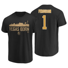 Vegas Golden Knights Dylan Ferguson #1 Black Majestic T-Shirt