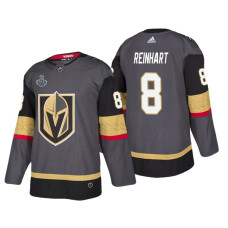 Vegas Golden Knights #8 Griffin Reinhart Grey 2018 Stanley Cup Final Bound Patch Authentic Player Jersey