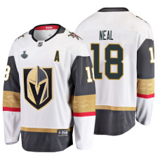 Vegas Golden Knights #18 James Neal Breakaway Road White Jersey With 2023 Stanley Cup Patch