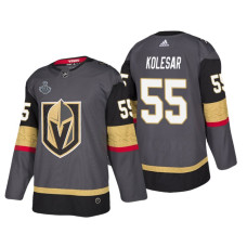 Vegas Golden Knights #55 Keegan Kolesar Grey 2018 Stanley Cup Final Bound Patch Authentic Player Jersey