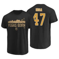 Vegas Golden Knights Luca Sbisa #47 Black Majestic T-Shirt