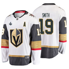 Vegas Golden Knights #19 Reilly Smith Breakaway Road White Jersey With 2023 Stanley Cup Patch