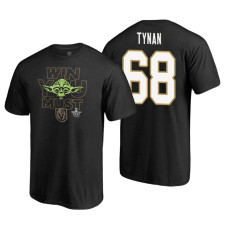 Vegas Golden Knights #68 TJ Tynan Black 2018 Stanley Cup Playoffs Star Wars Win You Must Adidas T-shirt