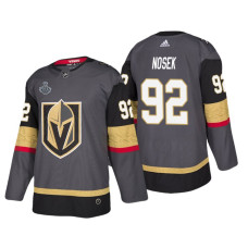 Vegas Golden Knights #92 Tomas Nosek Grey 2018 Stanley Cup Final Bound Patch Authentic Player Jersey