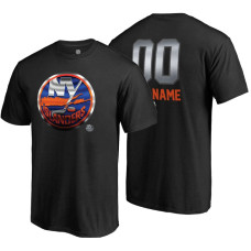 New York Islanders Black Midnight Mascot Custom T-Shirt