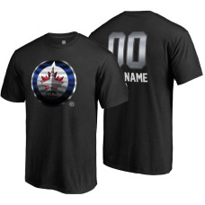 Winnipeg Jets Black Midnight Mascot Custom T-Shirt