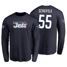 Winnipeg Jets Mark Scheifele #55 Navy Long Sleeve T-Shirt