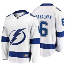 Tampa Bay Lightning #6 Anton Stralman Fanatics Branded Breakaway White Away Jersey 2022 Stanley Cup Finals Patch