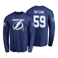 Tampa Bay Lightning Jake Dotchin #59 Royal 2018 Stanley Cup Playoffs Long Sleeve T-Shirt