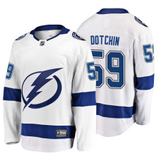 Tampa Bay Lightning #59 Jake Dotchin 2018 Fanatics Branded Breakaway White Away jersey