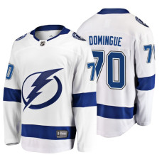 Tampa Bay Lightning #70 Louis Domingue 2018 Fanatics Branded Breakaway White Away jersey