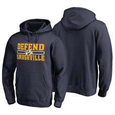 Nashville Predators Hometown Collection Defend Pullover Hoodie Navy