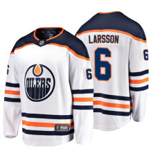 Edmonton Oilers #6 Adam Larsson Fanatics Branded Breakaway White Away jersey