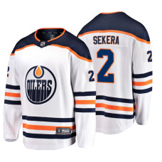 Edmonton Oilers #2 Andrej Sekera Fanatics Branded Breakaway White Away jersey