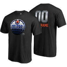 Edmonton Oilers Black Midnight Mascot Custom T-Shirt