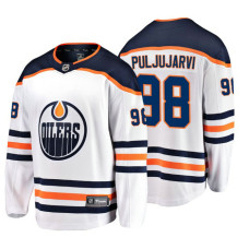 Edmonton Oilers #98 Jesse Puljujarvi Fanatics Branded Breakaway White Away jersey