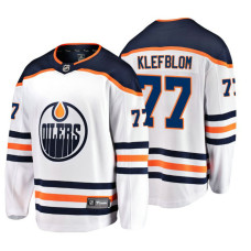 Edmonton Oilers #77 Oscar Klefblom Fanatics Branded Breakaway White Away jersey