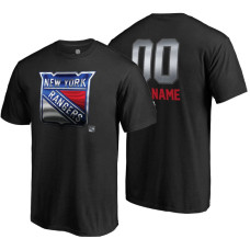 New York Rangers Black Midnight Mascot Custom T-Shirt