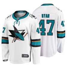 San Jose Sharks #47 Joakim Ryan Fanatics Branded Breakaway White Away jersey