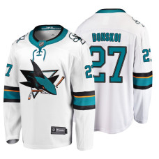 San Jose Sharks #27 Joonas Donskoi Fanatics Branded Breakaway White Away jersey