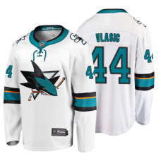 San Jose Sharks #44 Marc-Edouard Vlasic Fanatics Branded Breakaway White Away jersey