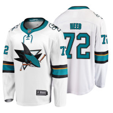 San Jose Sharks #72 Tim Heed Fanatics Branded Breakaway White Away jersey