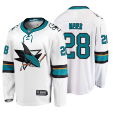 San Jose Sharks #28 Timo Meier Fanatics Branded Breakaway White Away jersey