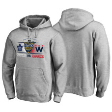 2018 Stadium Series Toronto Maple Leafs VS. Washington Capitals Heather Gray Pullover Hoodie