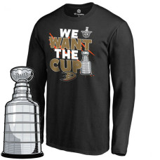 Anaheim Ducks Black 2017 Stanley Cup Long Sleeve We Want The Cup T-shirt