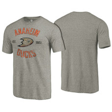 Anaheim Ducks Gray Heritage Rinkside Throwback T-shirt