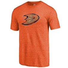 Anaheim Ducks Orange Team Primary Logo Crew Neck T-shirt