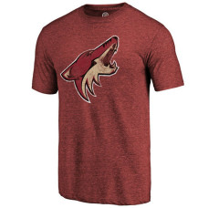 Arizona Coyotes Crimson Team Primary Logo Crew Neck T-shirt