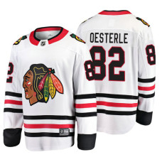 Chicago Blackhawks Jordan Oesterle Fanatics Branded Breakaway White Away Jersey