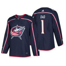 Columbus Blue Jackets Father's Day #1 Dad Jersey Navy