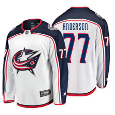 Columbus Blue Jackets Josh Anderson Fanatics Branded Breakaway White Away Jersey