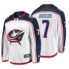 Columbus Blue Jackets Jack Johnson Fanatics Branded Breakaway White Away Jersey