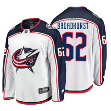 Columbus Blue Jackets Alex Broadhurst Fanatics Branded Breakaway White Away Jersey