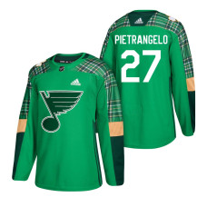 St. Louis Blues #27 Alex Pietrangelo 2018 St. Patrick's Day Jersey Green