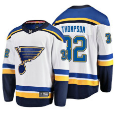 St. Louis Blues #32 Tage Thompson 2018 Fanatics Branded Breakaway White Away jersey