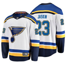 St. Louis Blues #23 Dmitrij Jaskin 2018 Fanatics Branded Breakaway White Away jersey