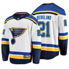 St. Louis Blues #21 Patrik Berglund 2018 Fanatics Branded Breakaway White Away jersey