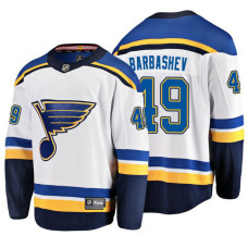 St. Louis Blues #49 Ivan Barbashev 2018 Fanatics Branded Breakaway White Away jersey