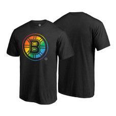 Boston Bruins Black Rainbow Pride Round Neck T-shirt