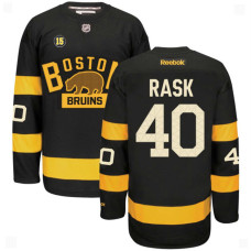 Boston Bruins Tuukka Rask #40 Black Milt Schmidt Number 15 Patch Home Premier Jersey