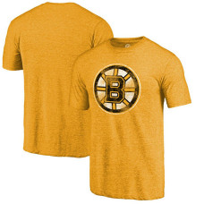 Boston Bruins Gold Team Primary Logo Crew Neck T-shirt