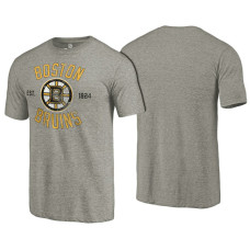 Boston Bruins Gray Heritage Rinkside Throwback T-shirt