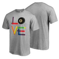 Boston Bruins Heather Gray Hockey Is For Everyone Love Square Short Sleeve T-shirt