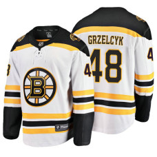 Boston Bruins Matt Grzelcyk Fanatics Branded Breakaway White Away Jersey