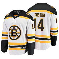 Boston Bruins Paul Postma Fanatics Branded Breakaway White Away Jersey